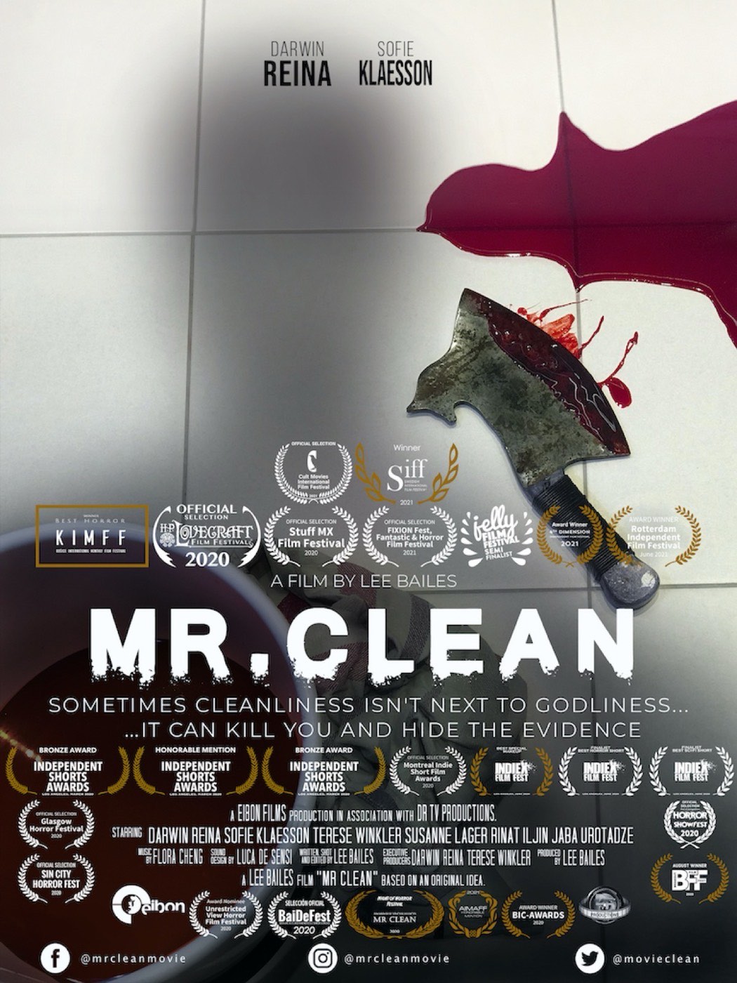 MR CLEAN poster with latest Fest selections and awards